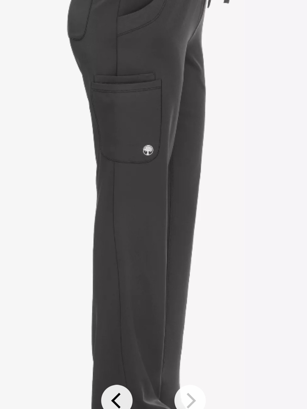 2 PAIR healing hands Women's Gray Scrub Pants - Set of 2 - Picture 3 of 7